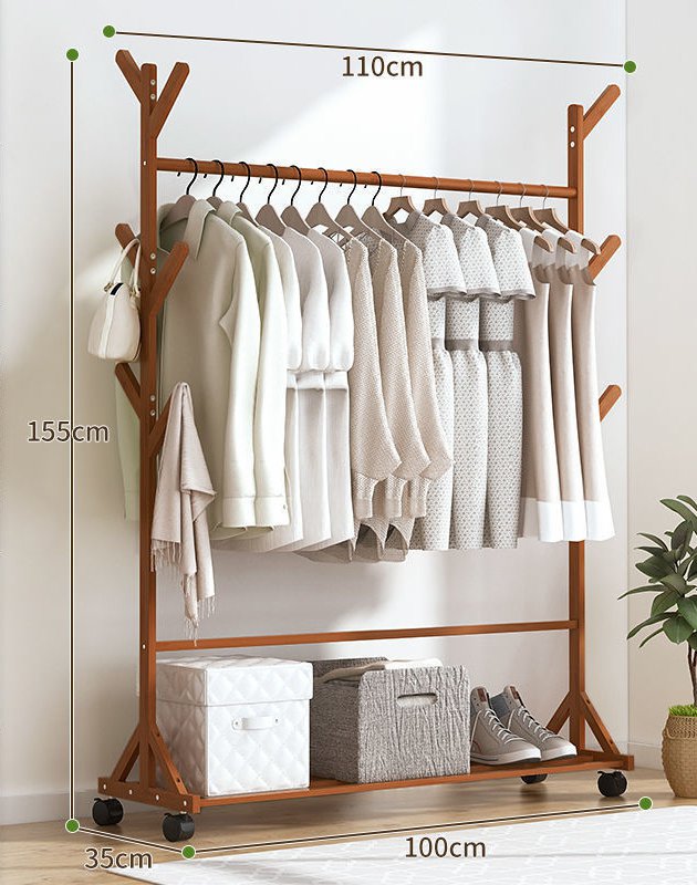 ブラウン・9本フック/幅100cm