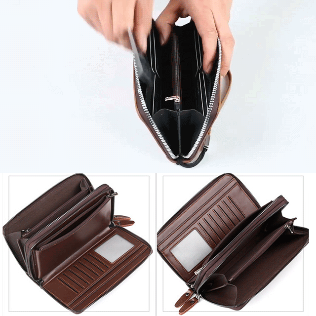 スキミング防止本革長財布