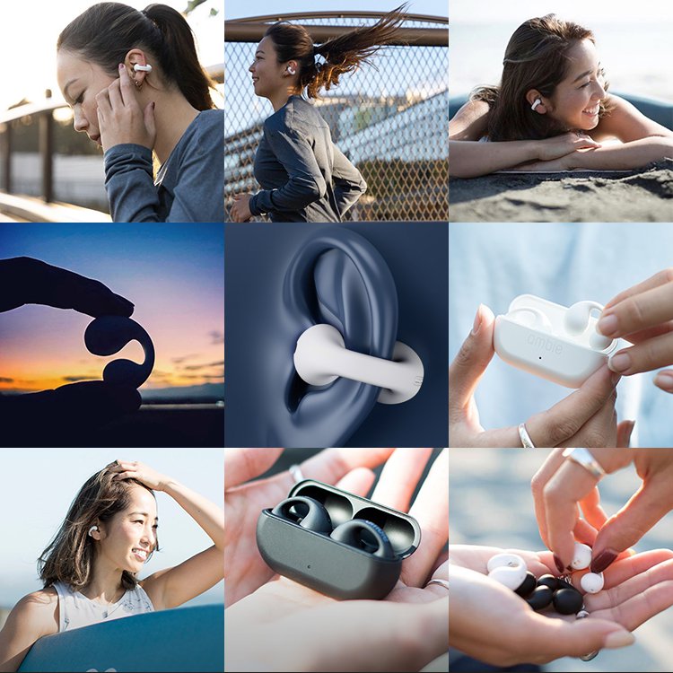 イヤーカフ型ワイヤレスイヤホン