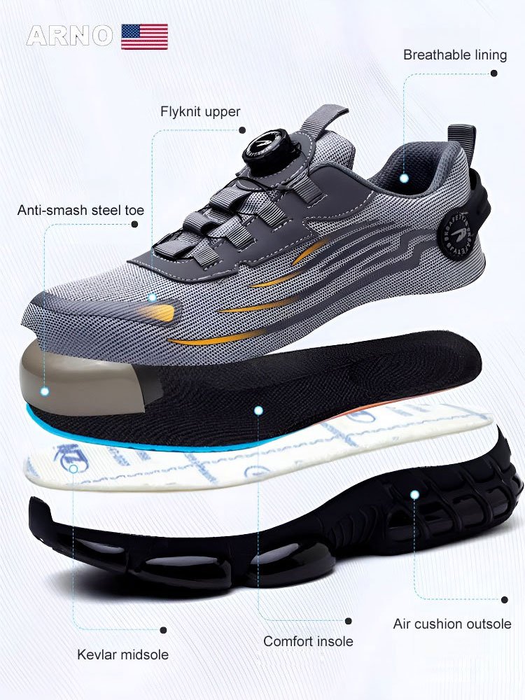 Knob anti-smash puncture-proof safety shoes