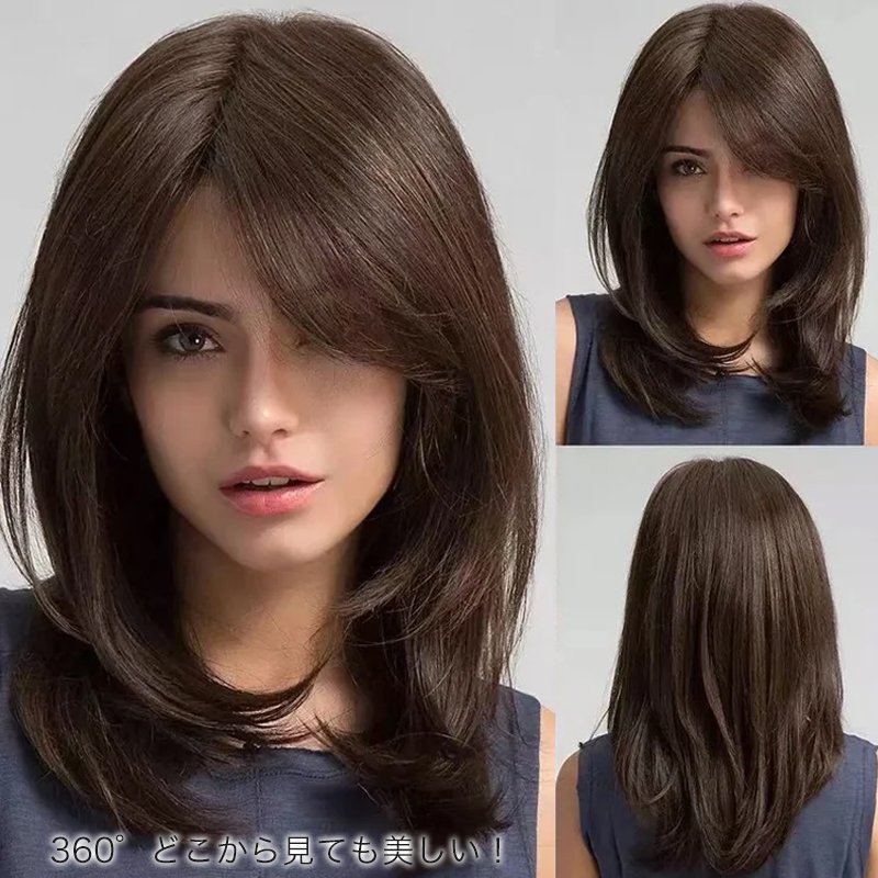 ナチュラルミディ丈ウィッグ