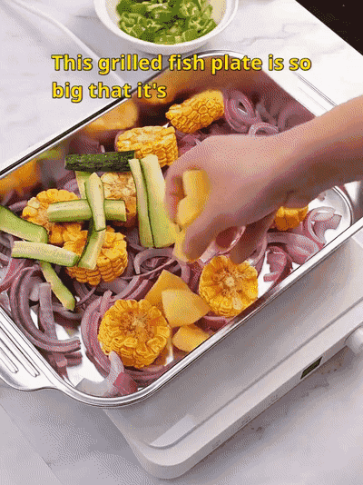 【German Quality】Thickened and deepened multi-purpose fish baking dish with lid