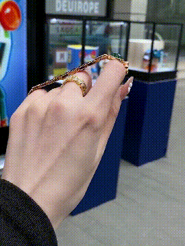 그린 말라카이트 네잎클로버 팔찌 시계