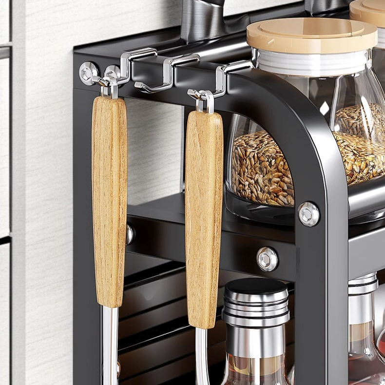 多機能高さゾーニングオーガナイザー マルチシェルフキッチンスパイスシェルフ キッチン用品 カウンター スパイス オーガナイザー ナイフホルダー 箸 オーガナイザー