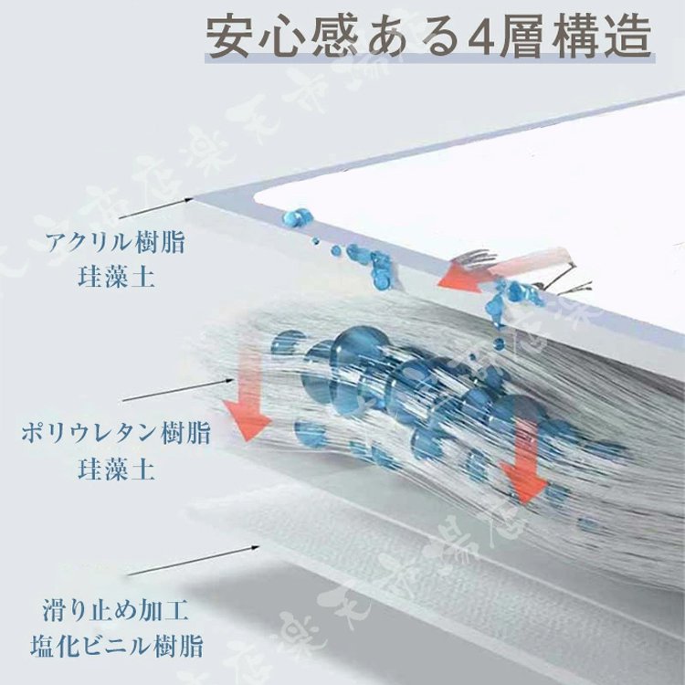 シンプルな無地キッチン水切りマット