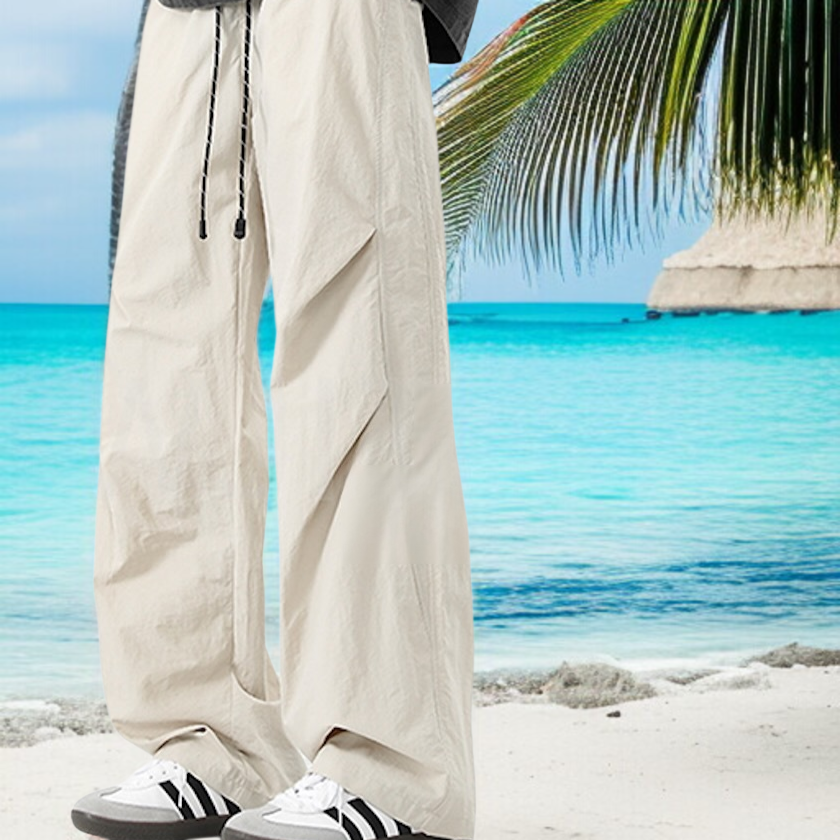 와이드 일자 우산 팬츠 착용 이미지