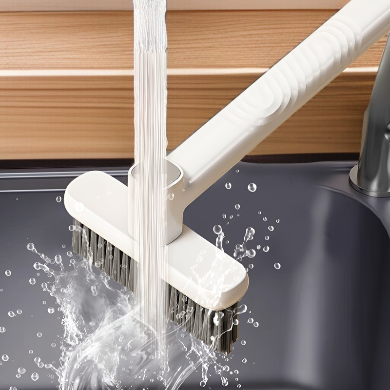 Versatile cleaning brush for tiles, grout, and corners