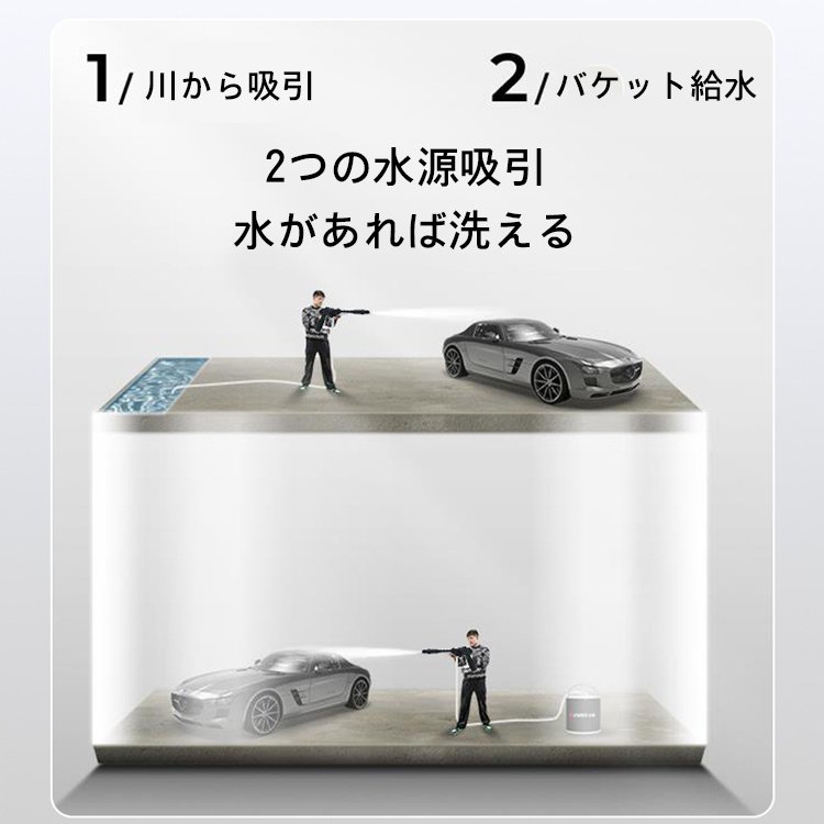 가정용 고출력 고급 리튬 배터리 무선 세차기