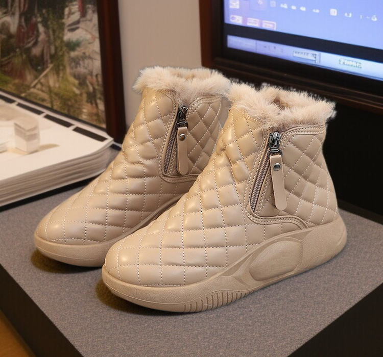 통굽 융털부츠 겨울 캐주얼 미끄럼 방지 면화녀 통굽 융털부츠