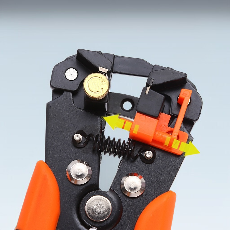 Wire stripping action using multifunctional electrician pliers