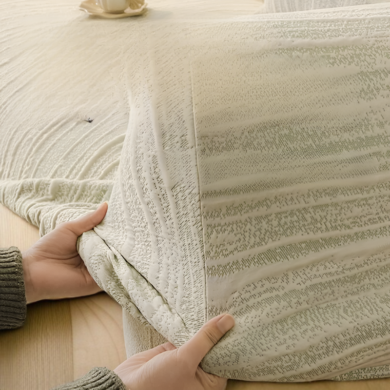 우주면 소재로 제작된 소파 커버 디테일