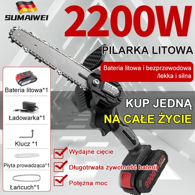 4-calowa jednoręczna pilarka litowa