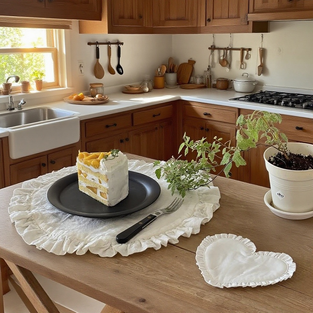 새로운 레이스 원형 천 단열 쿠션