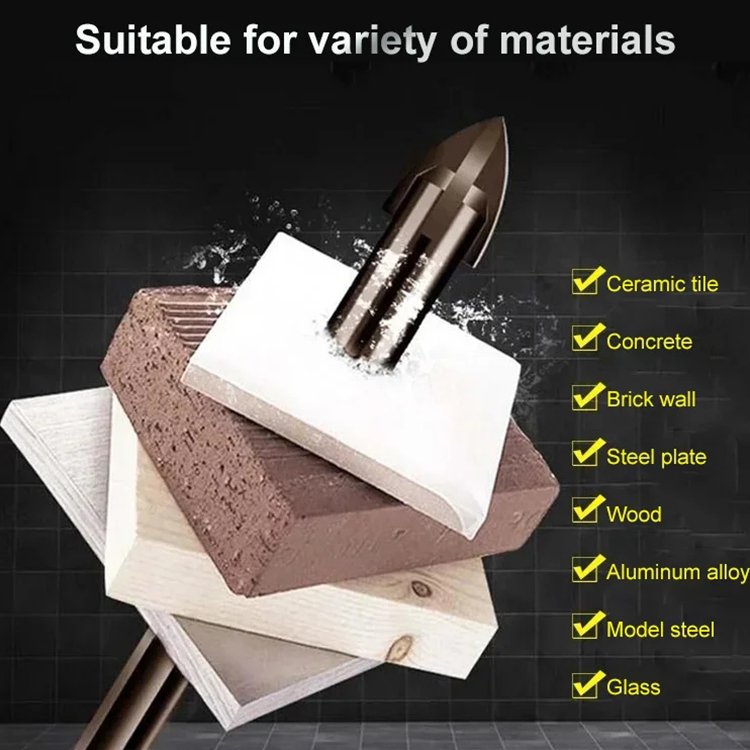Multifunctional triangle drill bit set