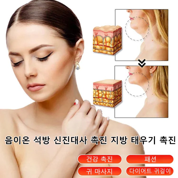 여성 큐빅 하트 디톡스 귀걸이