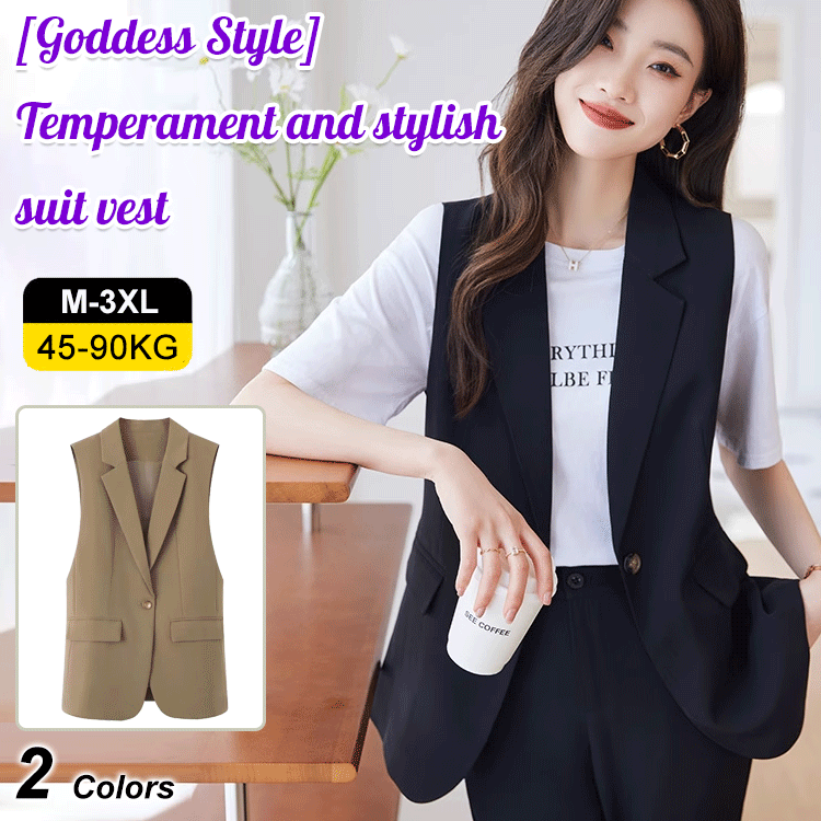  [Goddess Style] Temperament and stylish suit vest