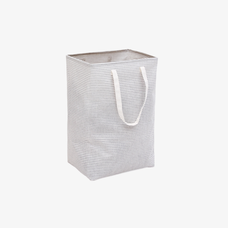 깔끔한 스트라이프 패턴의 수납 바구니