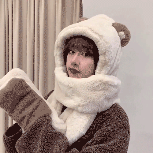 フード・マフラー・手袋の一体型