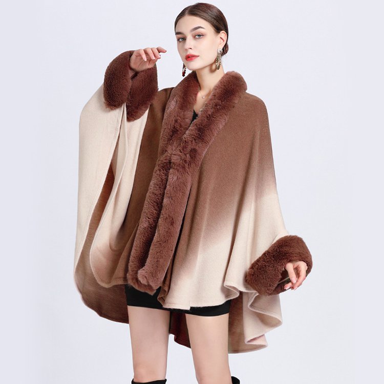 그라데이션 캐시미어 숄 아우터