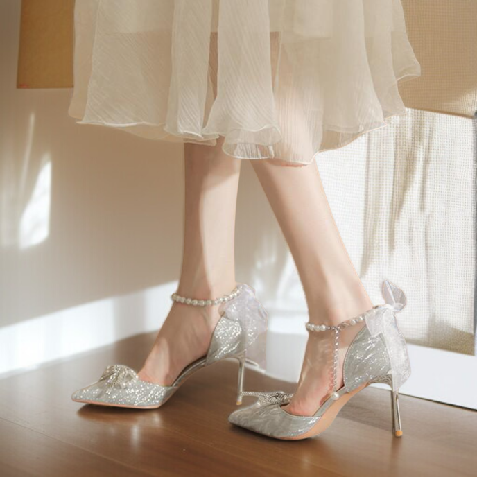 편안한 착화감의 신부용 스틸레토 힐