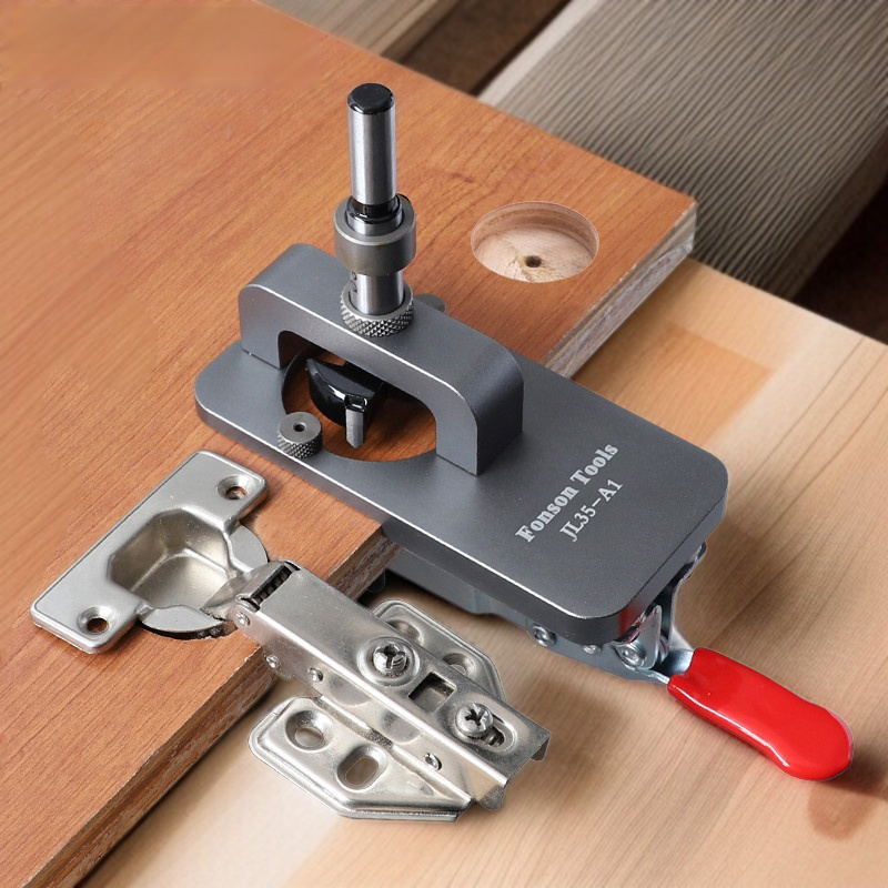 ヒンジ取り付け工具の使い方説明画像