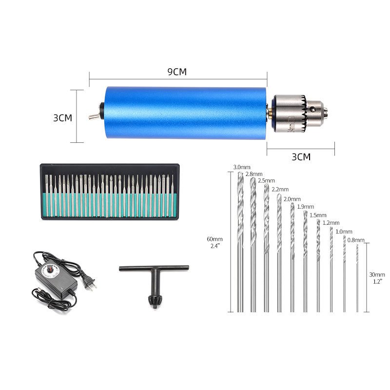 Multi functional polishing, carving, writing, and playing small electric drill