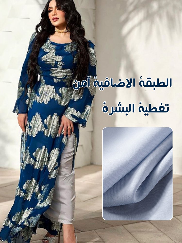 الفستان الفرنسي المطبوع الفاخر الحصري