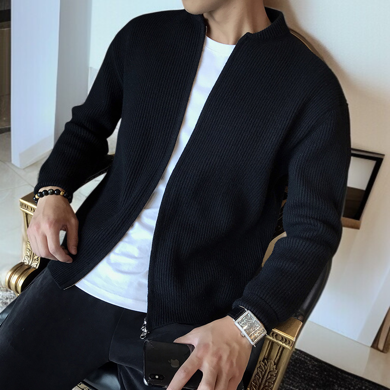 ハンサムなスタイルの厚手セータージャケット