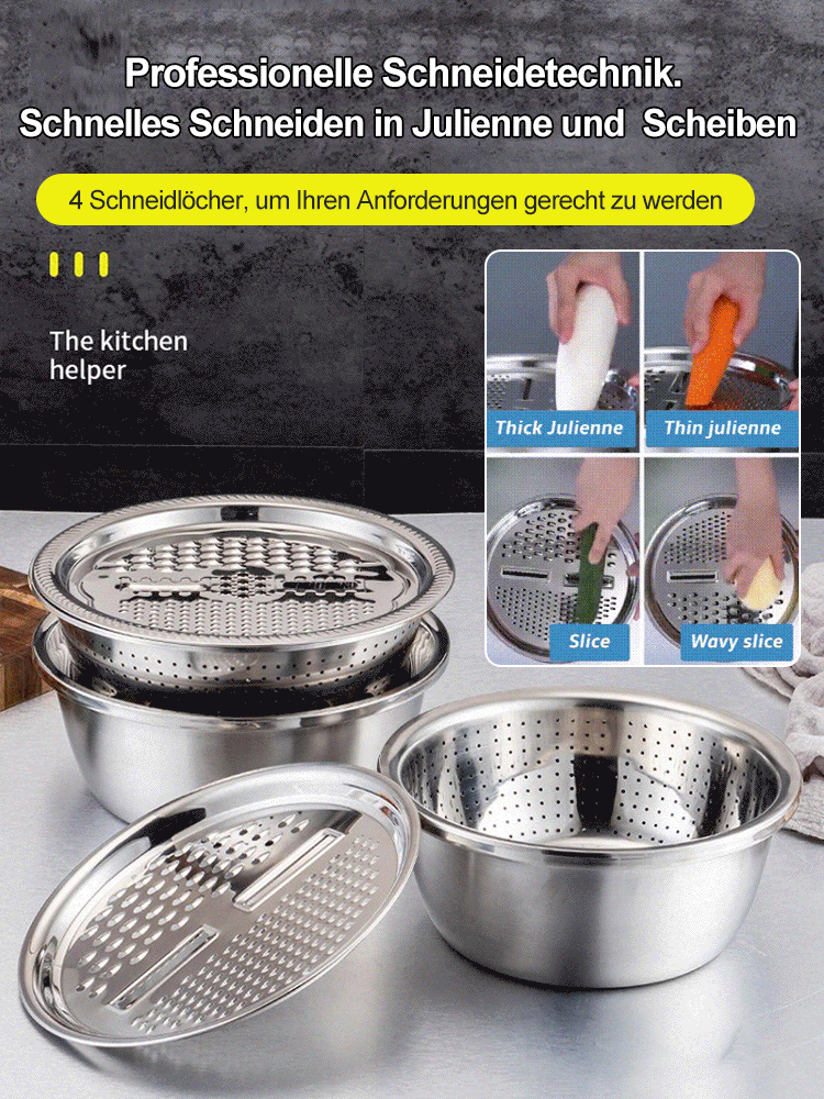 Reibenbecken, dreiteiliges Set