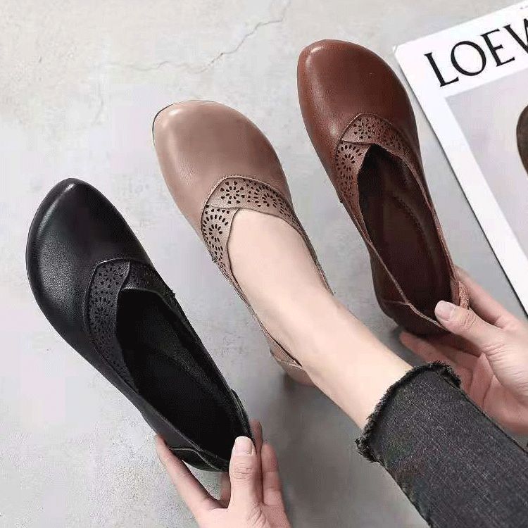 ソフトソール・本革パンプス