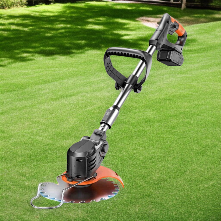 Tondeuse à gazon électrique sans balais en action sur pelouse