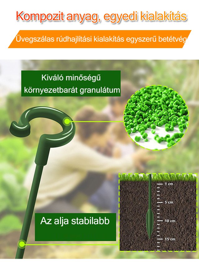 Erős növénytámasz virágokhoz közelről