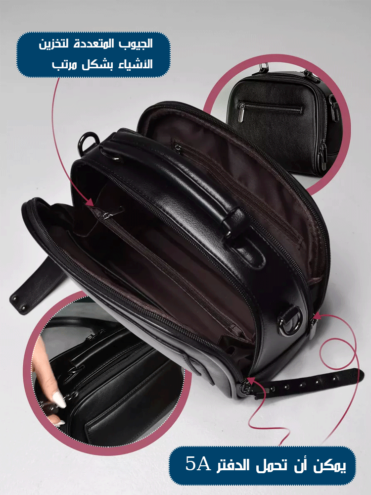 حقيبة راقية بسيطة مخصصة مصنوعة يدويا مع مساحة داخلية واسعة