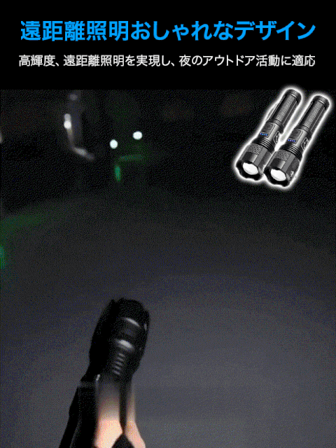 多機能ズーム式LED懐中電灯