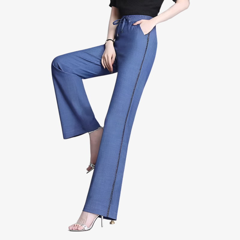 美しいシルエットの夏用レディースジーンズ