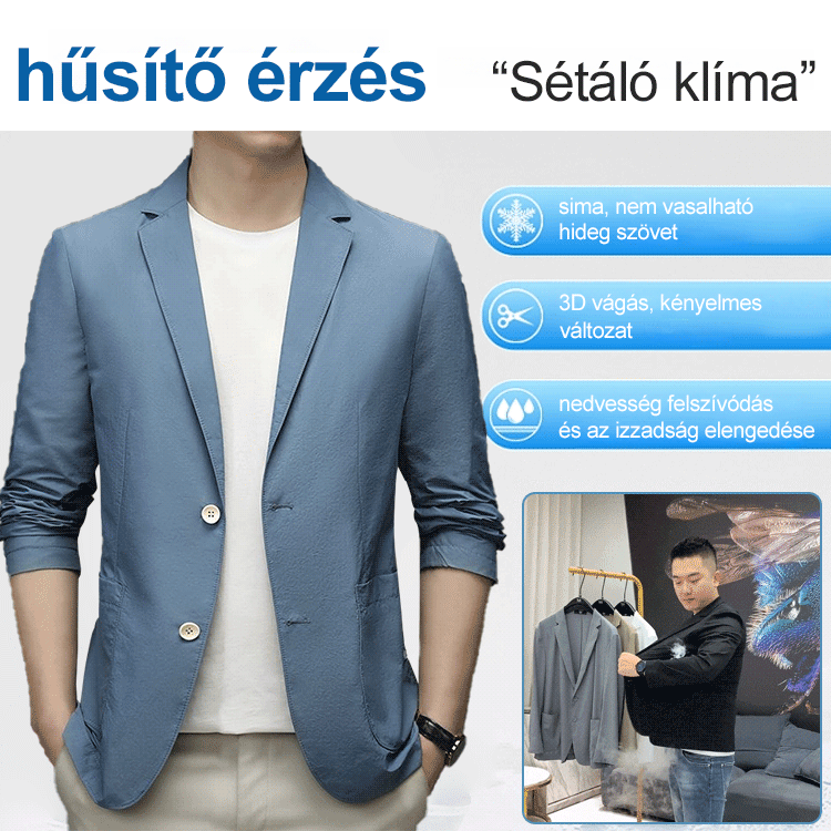 Könnyű ismerős férfi alkalmi öltöny