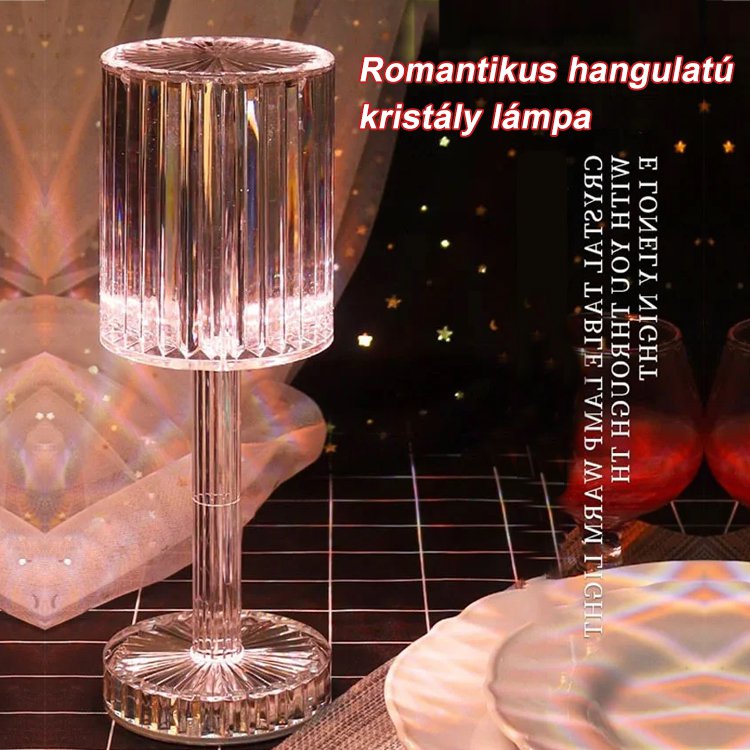 Romantikus hangulatú kristály lámpa