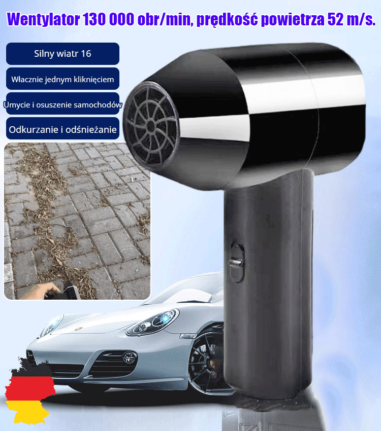 Przenośna bezprzewodowa suszarka do włosów