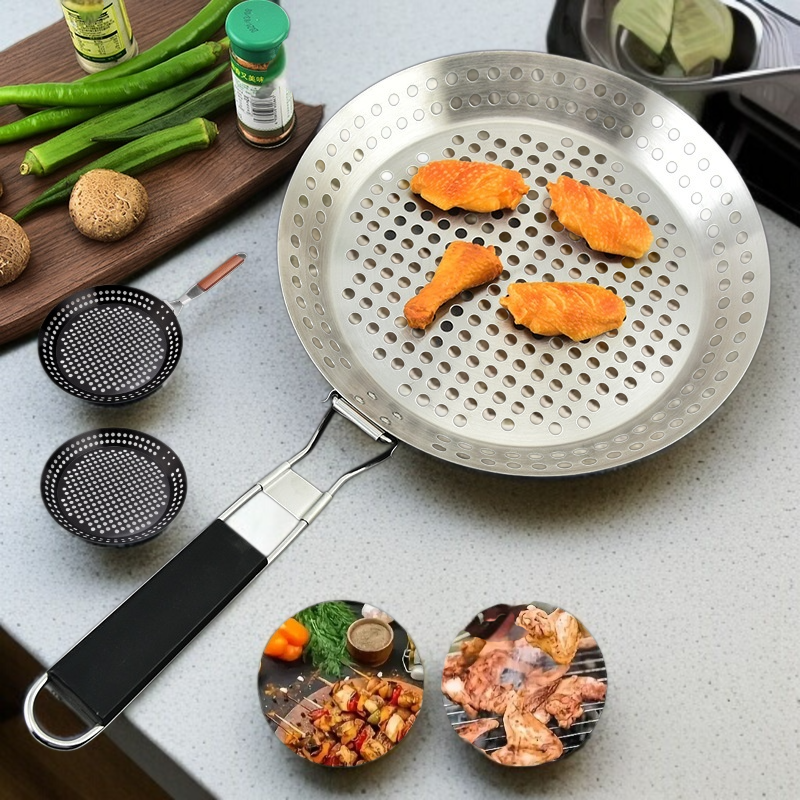 휴대용 원형 BBQ 불판 야외 접이식 디자인