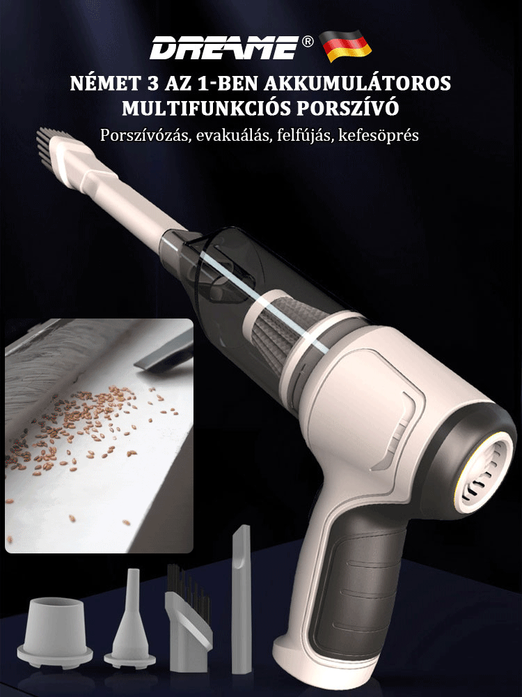 3 az 1-ben vezeték nélküli multifunkciós porszívó