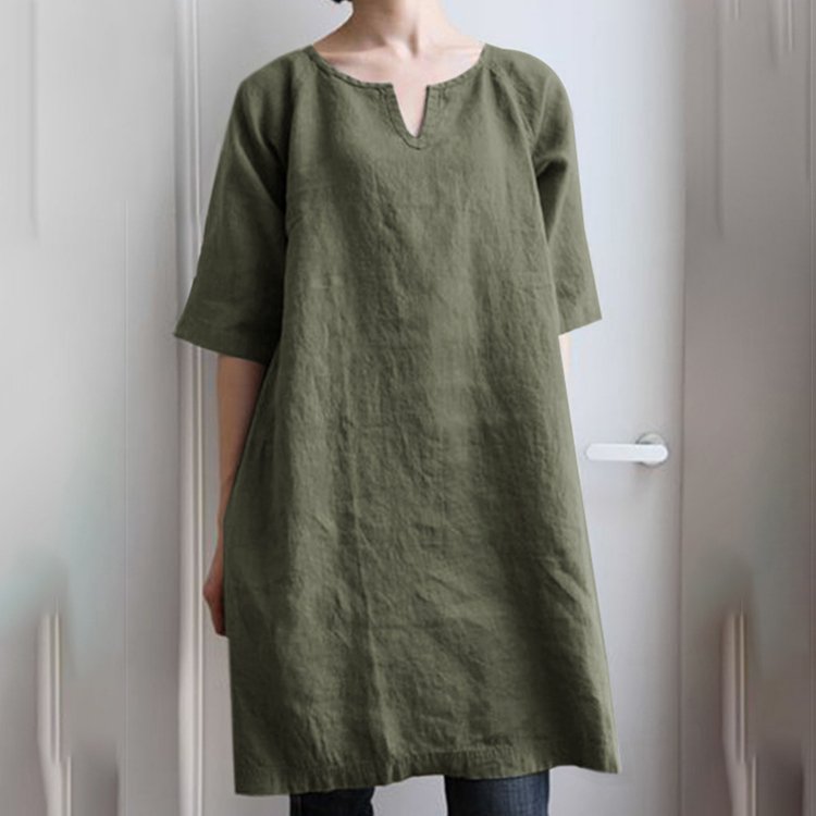 綿麻チュニック