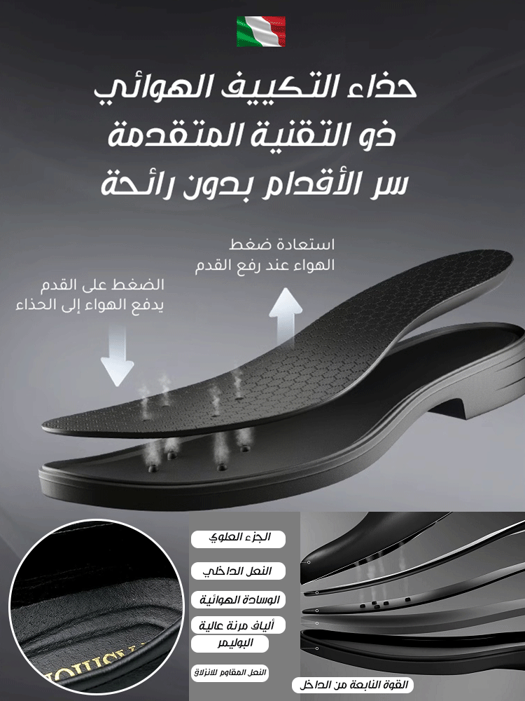 حذاء جلدي تجاري رجالي إيطالي مصنوع يدويا