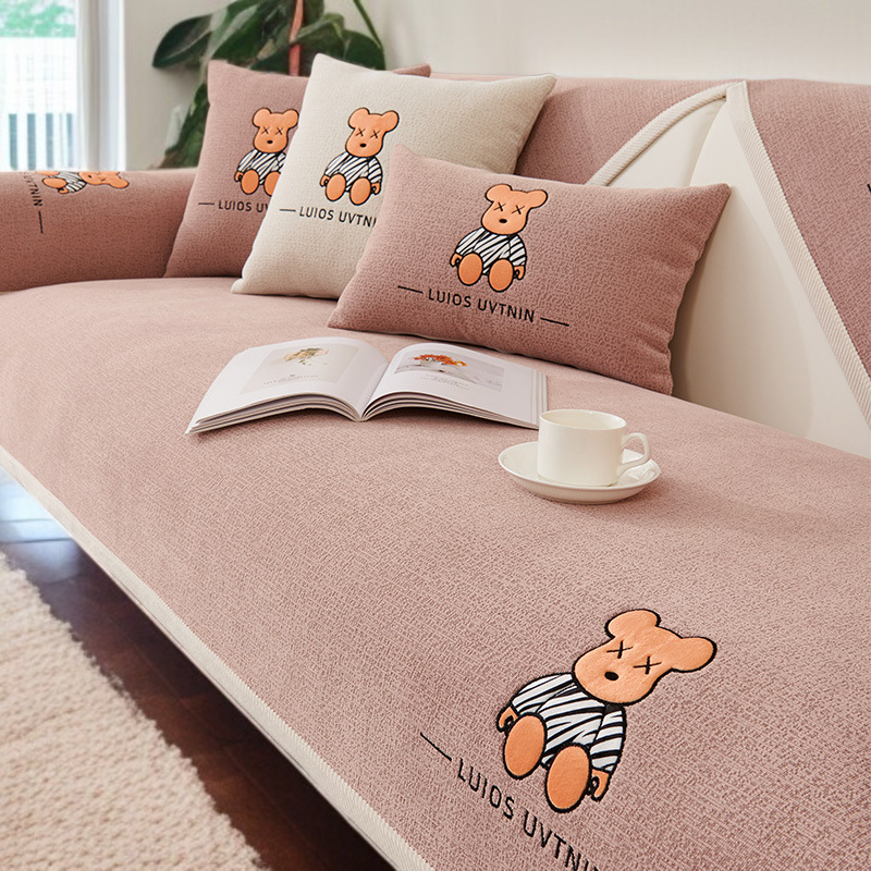 샤닐 소파 패드 커버 미끄럼 방지 방석 등받이 컴포트 소파 패드 커버 패드