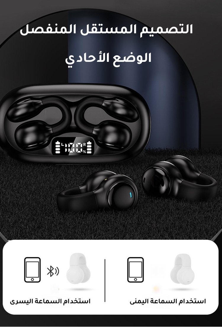 سماعة بلوتوث 5.3 ألمانية مثبتة في الأذن