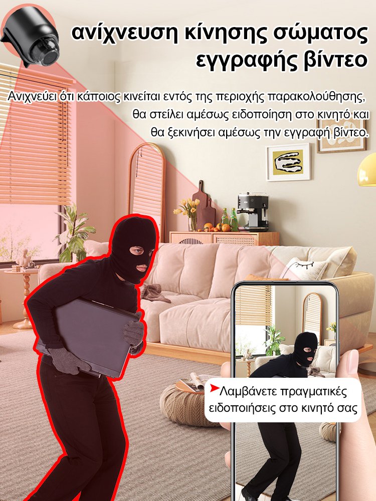 υπερμικρή έξυπνη κάμερα WiFi