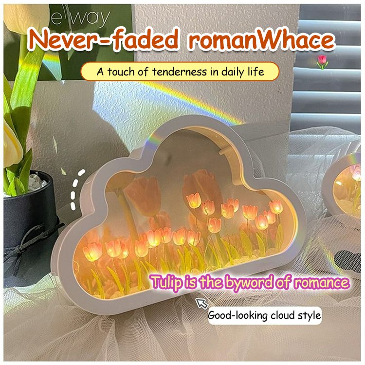 Cloud Tulip Mirror Night Light