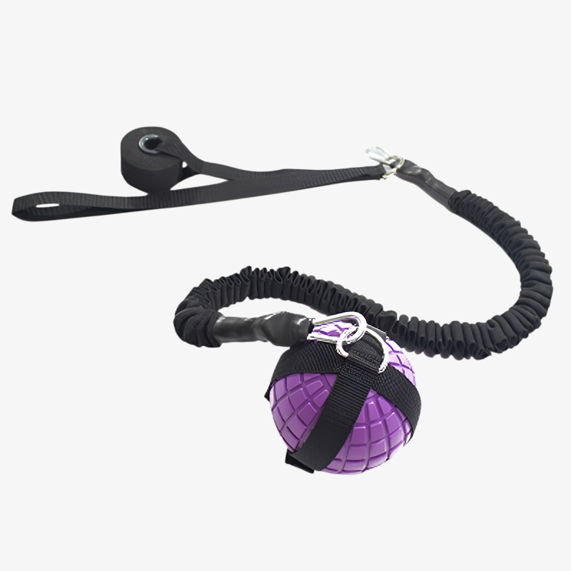 スクワット運動中のトレーニングロープ