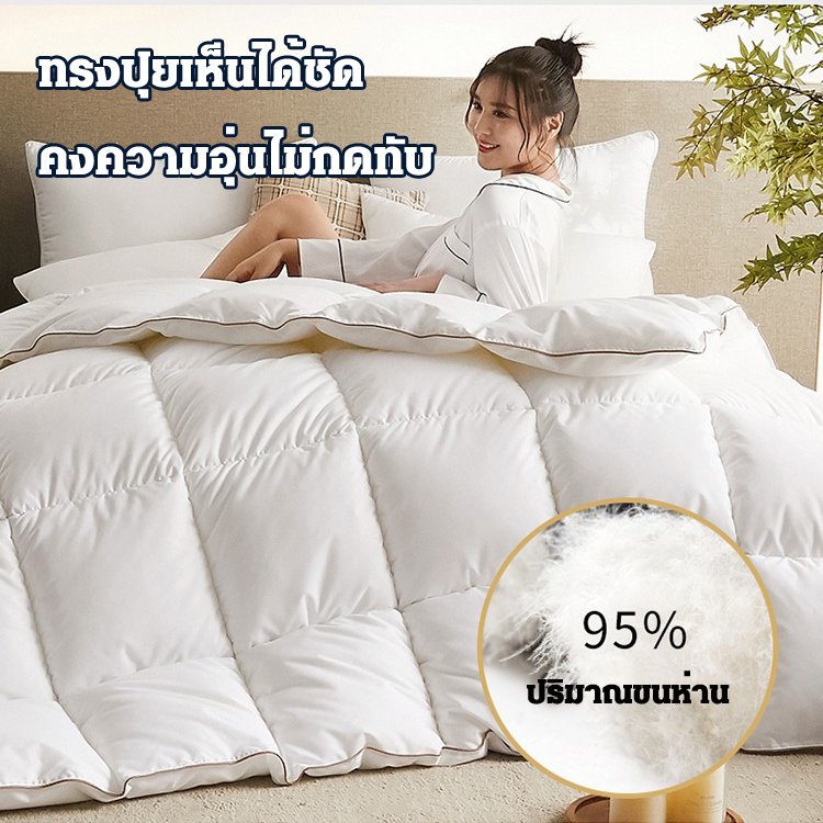 ผ้านวมขนห่านสีขาว 95%