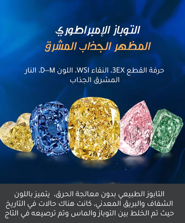  مجموعة المجوهرات الفاخرة الراقية المرصعة بالتوباز المكونة من 3 قطع