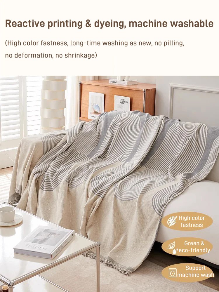 Double sided chenille sofa cover